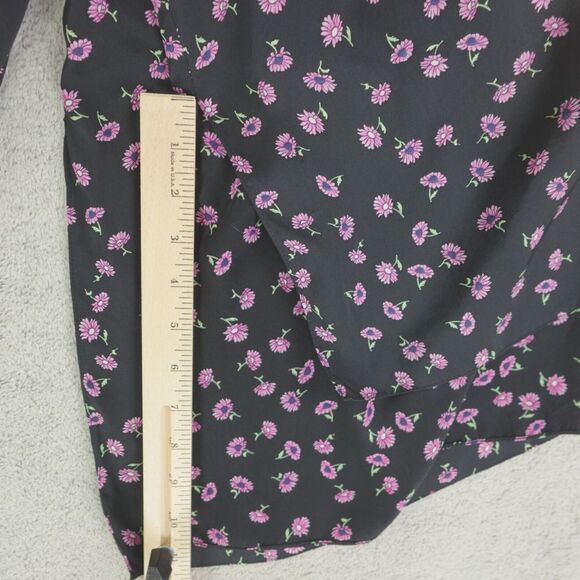 Magda Butrym Silk Floral Print Blouse Golem High Low Side‎ Slit - Picture 10 of 16